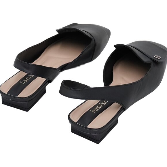 Franco Sarto Teagan Square Toe Slingback Flat Black US 7M EU 37 - Picture 3 of 6
